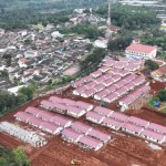 Foto udara hunian tetap relokasi bagi masyarakat terdampak Gempa Cianjur yang dibangun oleh Kementerian PUPR. ANTARA/HO - Kementerian PUPR-1672908625