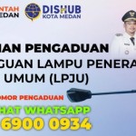 Layanan pengaduan gangguan lampu penerangan jalan umum di Medan, Sumatera Utara. (ANTARA/HO-Diskominfo Kota Medan)-1673753428