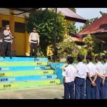 Para siswa yang diberi pembinaan oleh pihak kepolisian. (Antara/La Ode Muh Deden Saputra)-1676961027