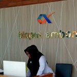 Petugas kantor BKIPM Ambon di kawasan Waiheru, sedang menginput data (Antara/DedyAzis)-1677125242