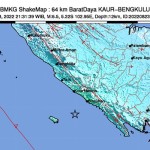 Ilustrasi: Lokasi gempa bumi Bengkulu. Diambil dari laman BMKG. (ANTARA/HO)-1679277665