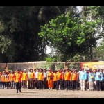 Para relawan di Kabupaten Temanggung mengikuti apel kesiapsiagaan di BPBDTemanggung, Jumat. ANTARA/Heru Suyitno-1681454643