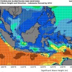 Peta potensi gelombang tinggi yang dirilis Badan Meteorologi Klimatologi, dan Geofisika (BMKG) pada Rabu (10/5/2023). (ANTARA/HO-BMKG)-1683704077