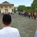 Suasana kegiatan Apel Siaga PPIH Embarkasi Makassar di Asrama Haji Sudiang, Makassar, Senin (22/5/2023). Antara/ HO- Kemenag Sulsel-1684740328