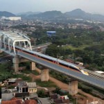 "Comprehensive inspection train" (CIT) atau kereta inspeksi melaju di jalur Kereta Api Cepat Jakarta Bandung (KCJB). ANTARA/HO-KCIC-1686643369
