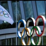 Logo Komite Olimpiade Internasional (IOC). ANTARA/AFP/Fabrice Coffrini/pri.-1689751348