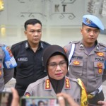 Kabid Humas Polda Lampung Kombes Pol Umi Fadilah Astutik saat dimintai keterangan. (ANTARA/HO-Polda Lampung)-1697784806