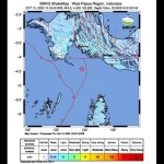 Tangkapan layar - Peta pusat gempa M5,3 di wilayah barat daya Kaimana, Papua Barat, Kamis (12/10/2023). (ANTARA/HO-BMKG)-1697095599