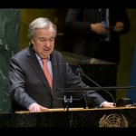 Arsip foto - Sekjen PBB Antonio Guterres berbicara kepada media di markas besar PBB di New York City (22/2/2022). ANTARA/Xinhua/Xie E/aa.-1700032696
