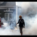 Kegiatan pengasapan atau foging di pemukiman wumah warga. (ANTARA)-1701675102