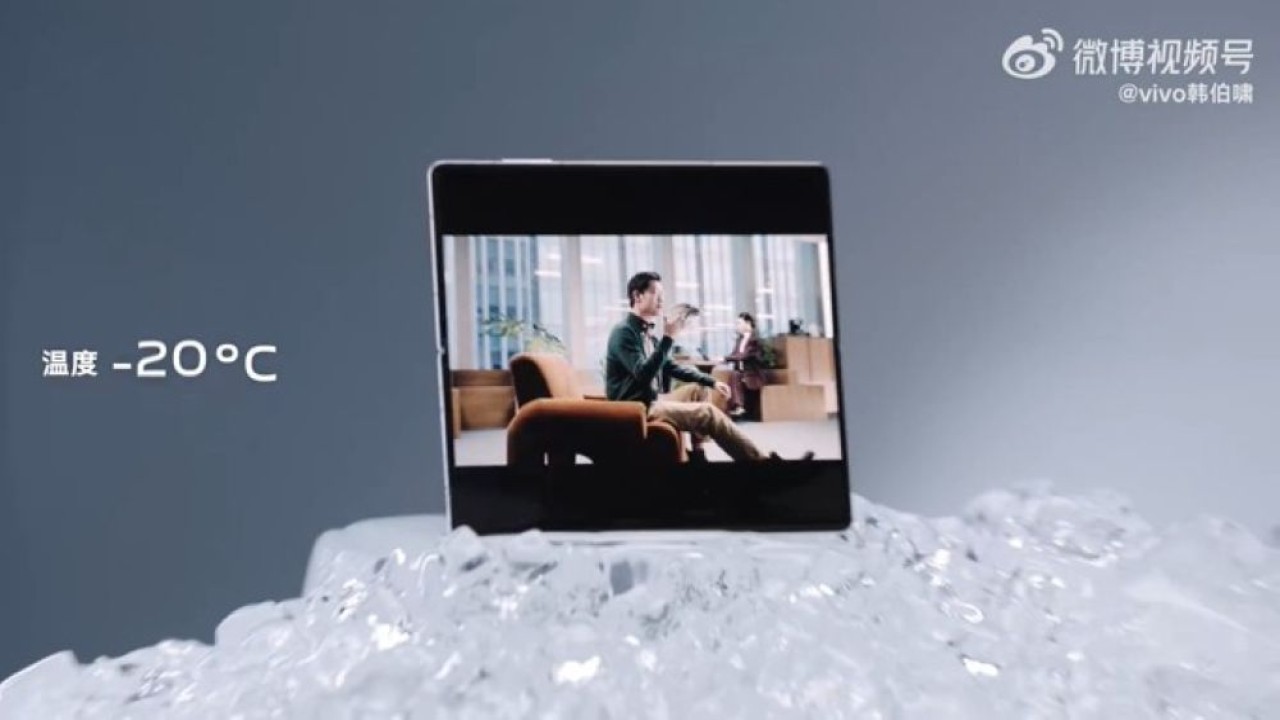 Vivo X Fold 5 sanggup bertahan dalam suhu -20°C tanpa menurunkan performa. (Foto: Tangkapan layar via Gizmochina)