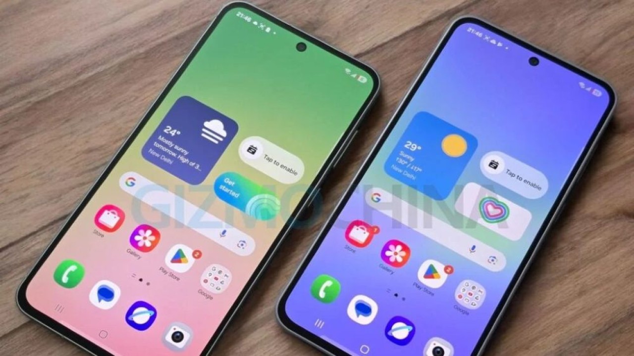 Samsung Galaxy A56 (kiri) dan Galaxy A36 (kanan). (Foto: Istimewa via Gizmochina)