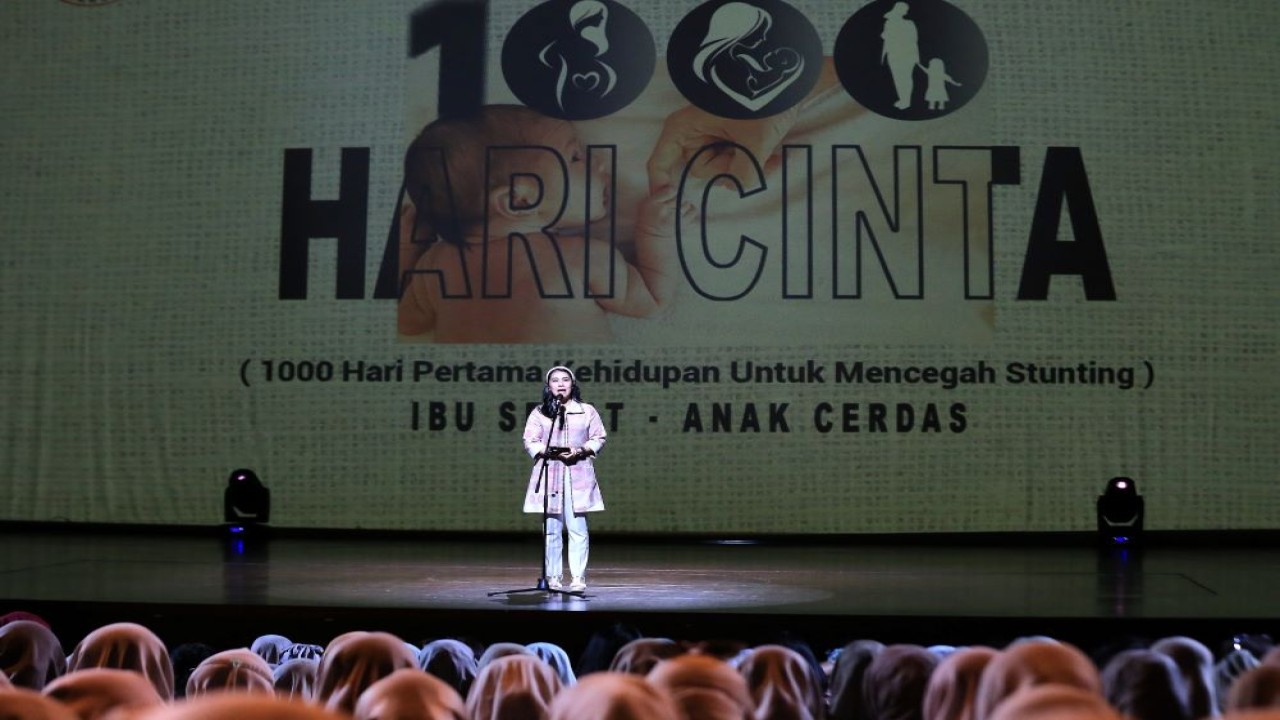 Wakil Menteri Kependudukan dan Pembangunan Keluarga/Wakil Kepala BKKBN, Ratu Ayu Isyana Bagoes Oka pada puncak peringatan Hari Gizi Nasional 2026 dalam acara “1000 Hari Cinta: Ibu Sehat, Anak Cerdas” yang digelar Yayasan Komunitas Perempuan Peduli dan Berbagi (KPPB) di Taman Ismail Marzuki, Jakarta (Istimewa)