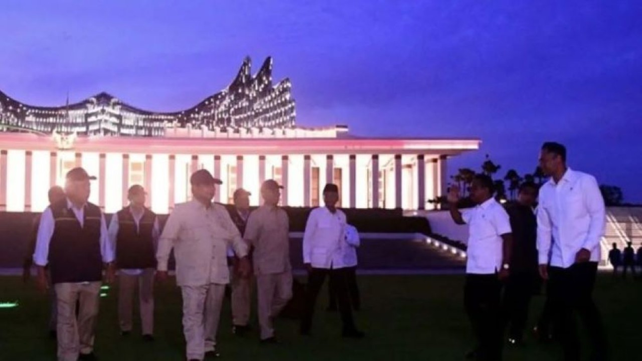 Prabowo Subianto di IKN (Antara)