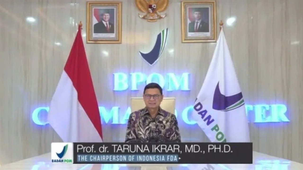 Kepala Badan Pengawas Obat dan Makanan (BPOM) Taruna Ikrar dalam International Online Course: Advanced Regenerative Therapy in Pain Management yang diselenggarakan oleh Trigeminal Academy secara daring, Sabtu (14/03/2026). ANTARA/HO - BPOM (Antara)