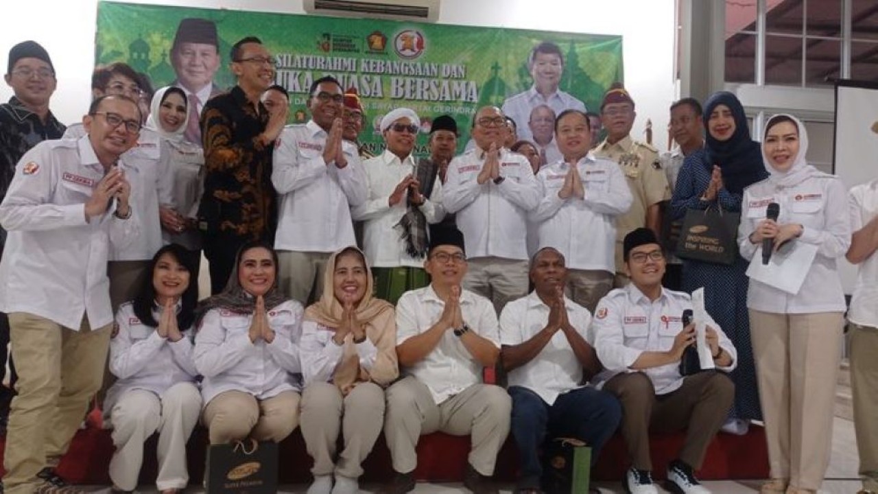 Badan dan organisasi sayap Partai Gerindra menggelar kegiatan Silaturahmi Kebangsaan dan Buka Puasa Bersama dengan tema "Persatuan Nasional Fondasi Keutuhan Bangsa" di Sekretariat PP Gerakan Kristiani Indonesia Raya (GEKIRA), Jakarta Pusat, Jumat, 13 Maret 2026. (Foto: Dok/Istimewa)