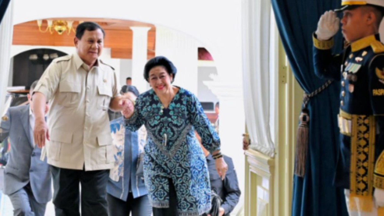Presiden Prabowo Subianto menerima kunjungan Presiden ke-5 RI Megawati Soekarnoputri di Istana Merdeka, Kamis (19/3/2026). (Foto: Instagram)