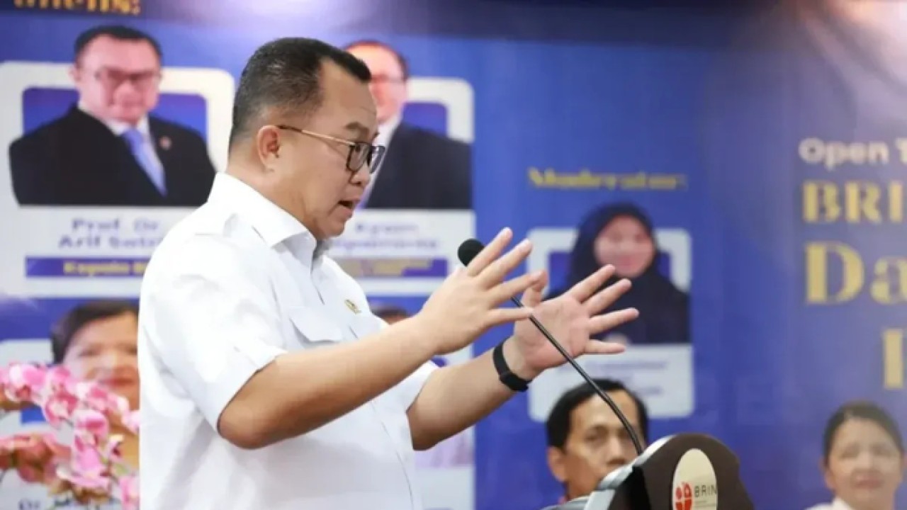 Kepala Badan Riset dan Inovasi Nasional (BRIN) Arif Satria dalam kegiatan Open Talk BRIN Goes to Global Recognition and Nobel Prize bertajuk “BRIN Menjemput Talenta Riset: Dari Sekolah hingga Panggung Dunia” di Jakarta, Senin (20/4/2026). ANTARA/HO-BRIN. (Antara)