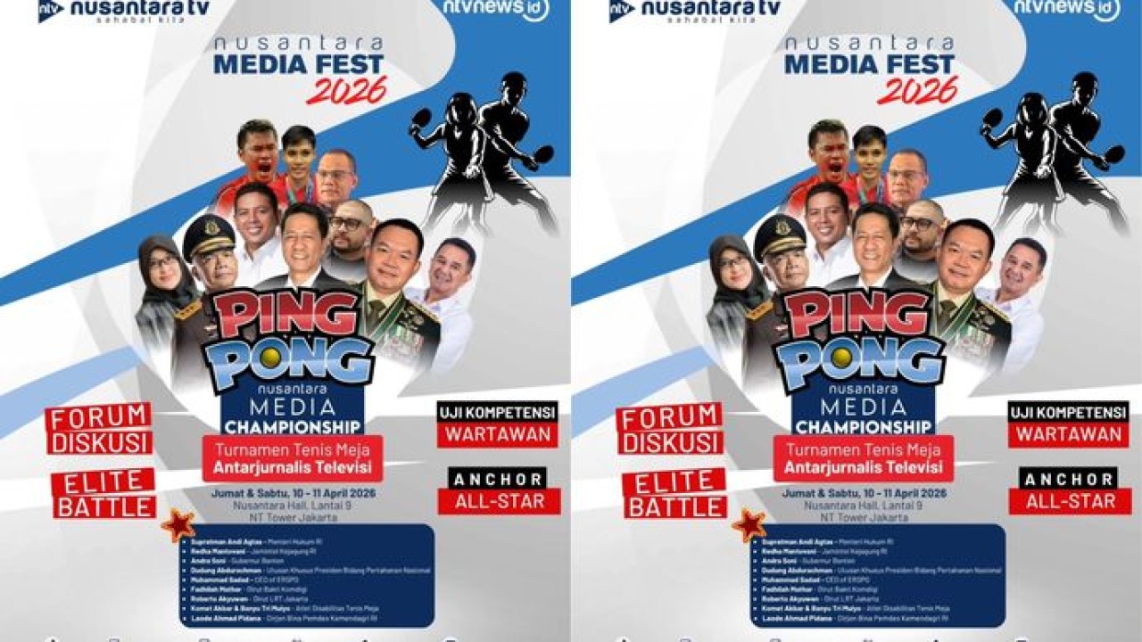 Nusantara TV gelar Turnamen Ping Pong Media Championship (NTV)