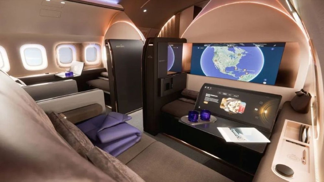 BMW mengubah Airbus A321 menjadi jet super mewah. (Foto: Istimewa via Carscoops)