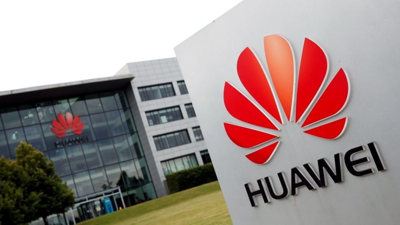 Ilustrasi. Gedung kantor pusat Huawei di Reading, Inggris, 14 Juli 2020. (Foto: Dok/Matthew Childs/Reuters)