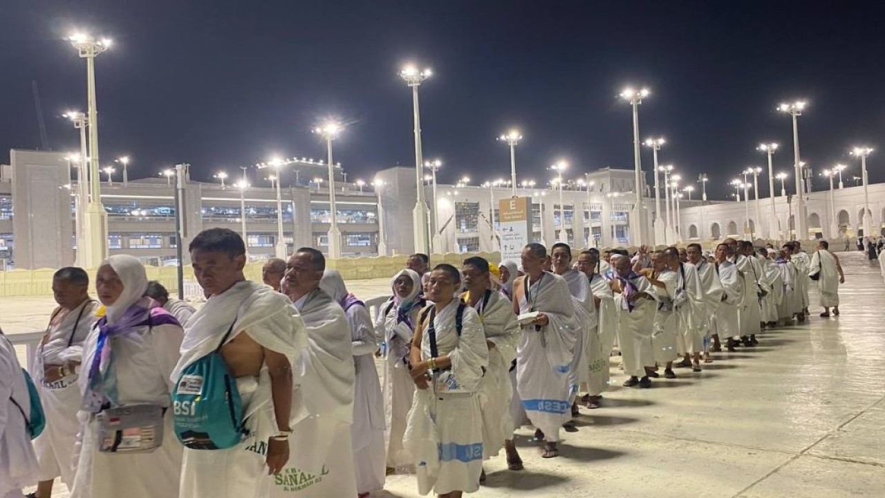 Seluruh jemaah haji Indonesia telah tiba di Makkah dan memasuki fase akhir menjelang keberangkatan ke Arafah. (Foto: Istimewa/Kementerian Haji dan Umrah)