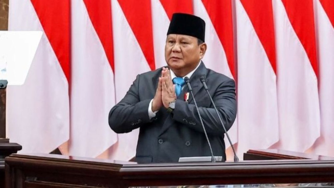 Presiden Prabowo Subianto menyampaikan kerangka ekonomi makro. (Foto: YouTube TVR Parlemen)