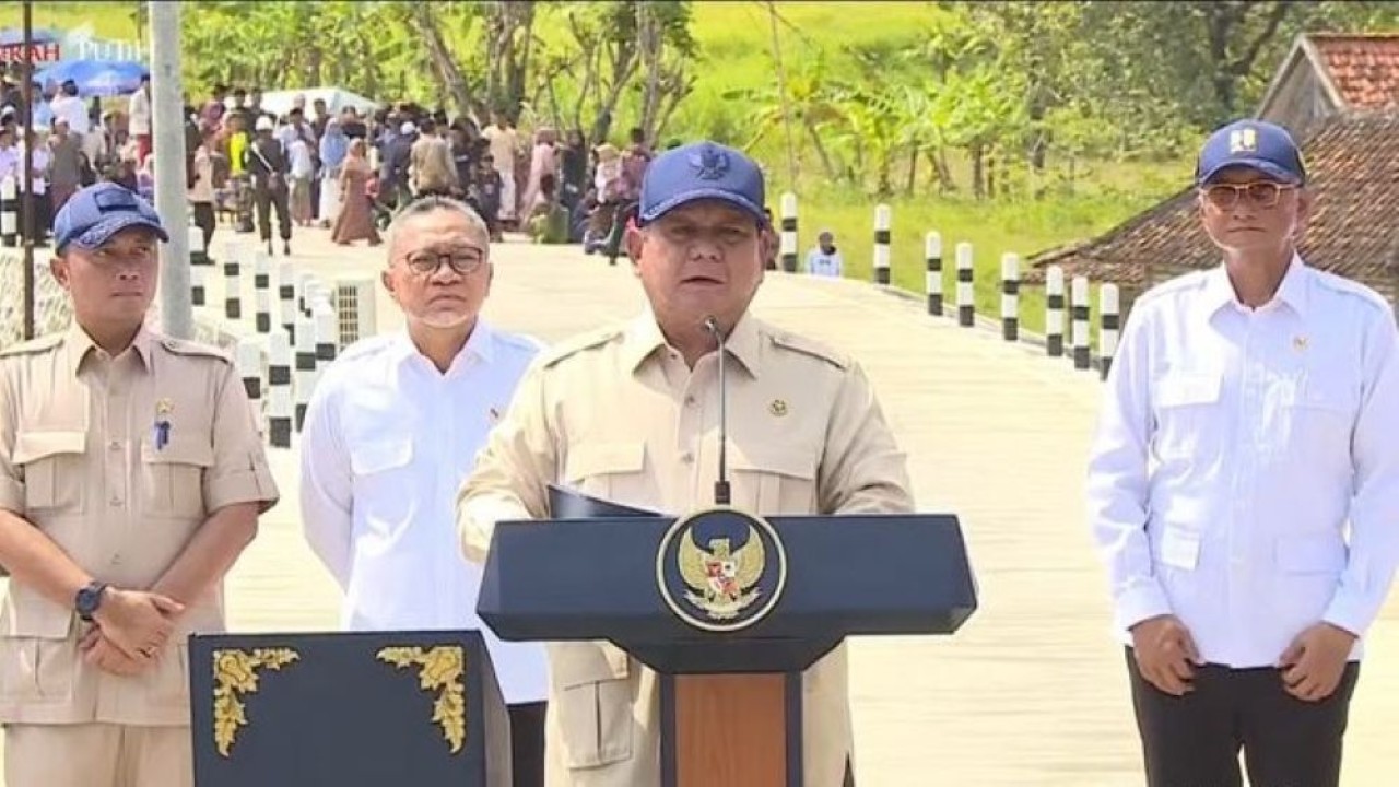 Presiden Prabowo Subianto meresmikan ruas jalan dari pelaksanaan Instruksi Presiden Jalan Daerah (IJD) pada Selasa, 23 Juni 2026. (Foto: Istimewa)