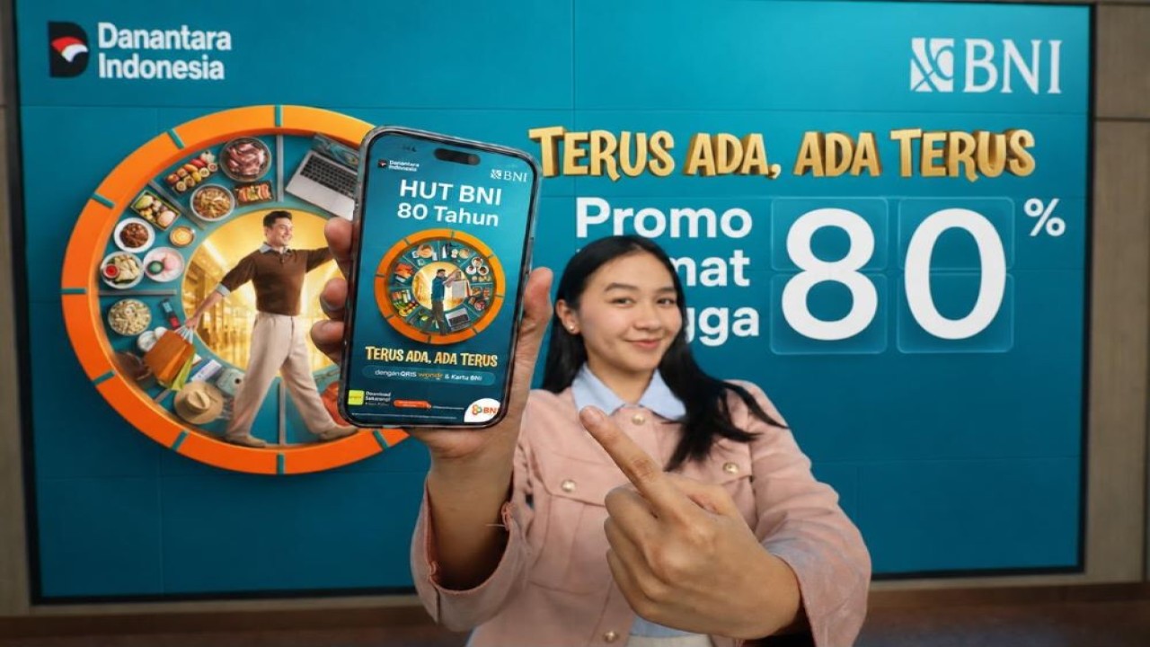 PT Bank Negara Indonesia (Persero) Tbk atau BNI menghadirkan rangkaian program spesial bertajuk 'Terus Ada, Ada Terus' untuk merayakan Hari Ulang Tahun (HUT) ke-80. (Istimewa)