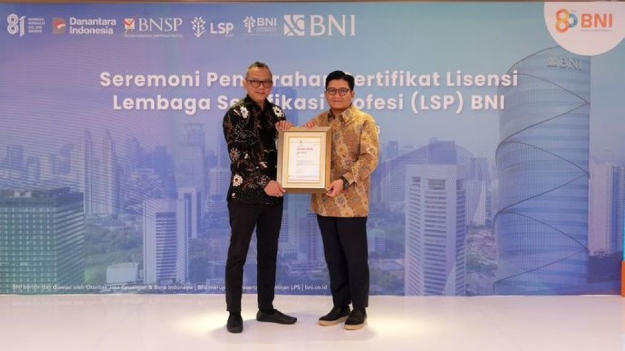 BNI Perkuat Tata Kelola SDM Lewat LSP dan Sertifikasi ISO.